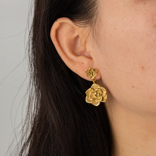 Rose Pendant Earrings