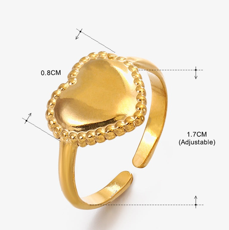 Heart Open Ring