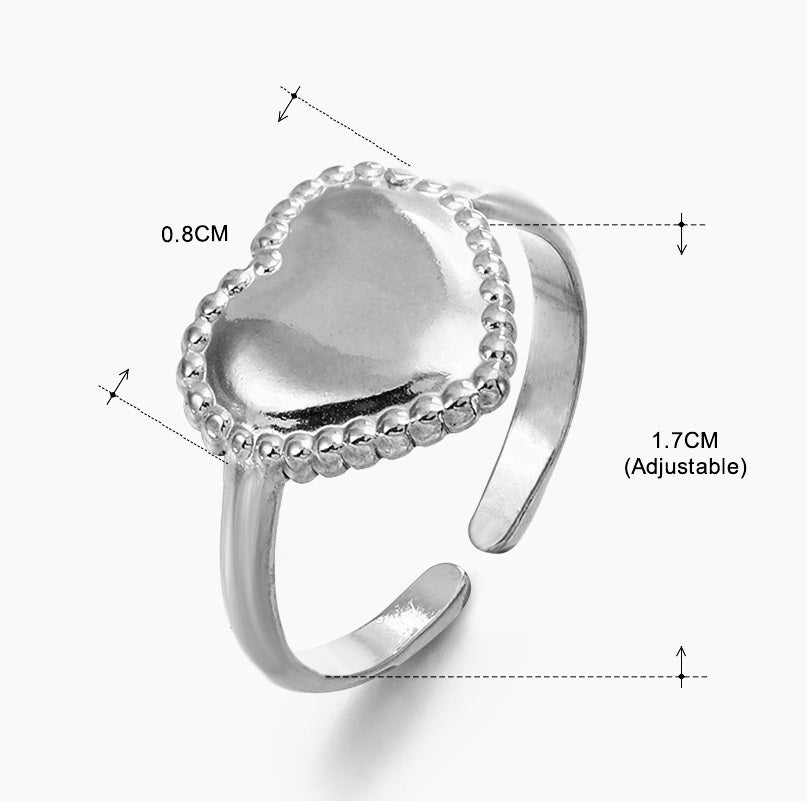 Heart Open Ring