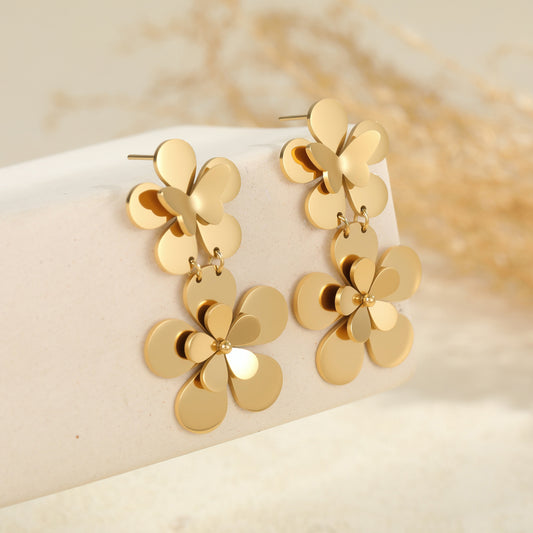 Flower Butterfly Earrings