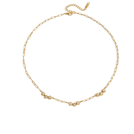 Zircon Four Leaf Clover Necklace